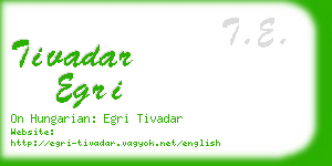 tivadar egri business card